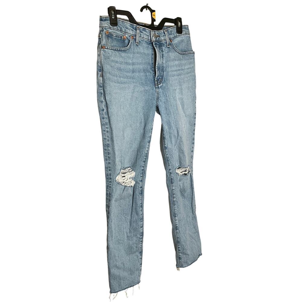 Madewell The Perfect Vintage Jeans High Rise Distressed Blue Womens Size 27